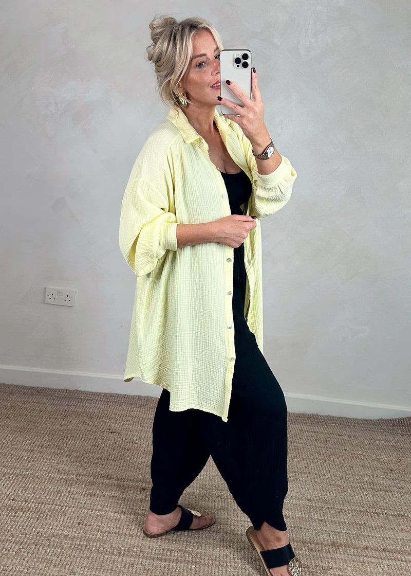 Jamie cheesecloth shirt - lemon