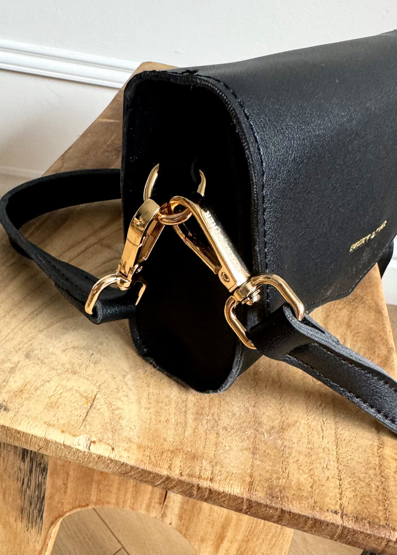 Every other mini flap bag - black