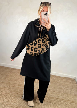 Kent longline hoodie - Black