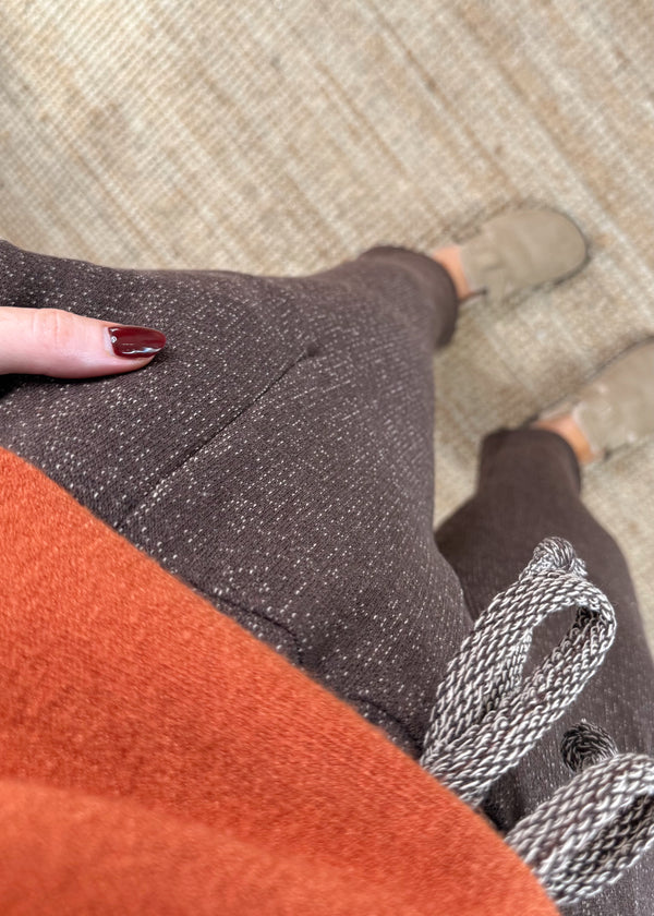 Marl blend jogger - chocolate