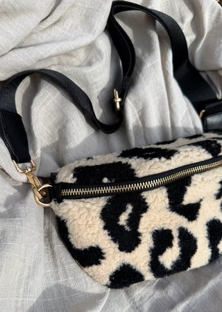 Animal print teddy sling bag  - Two