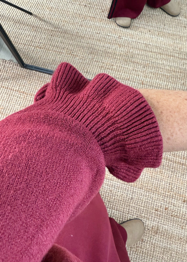 Maddie frill knit - Merlot