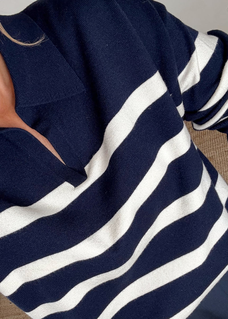 Tabo striped knit - navy
