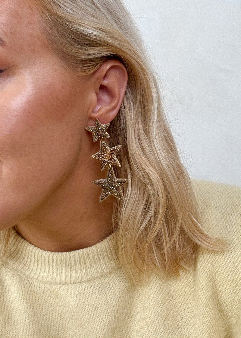 SA stars earring - gold