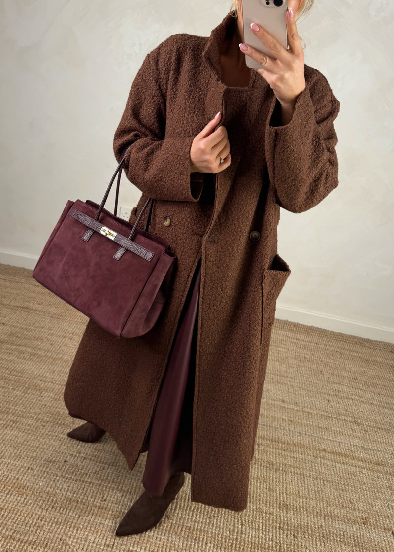 Hayley boucle coat - chocolate