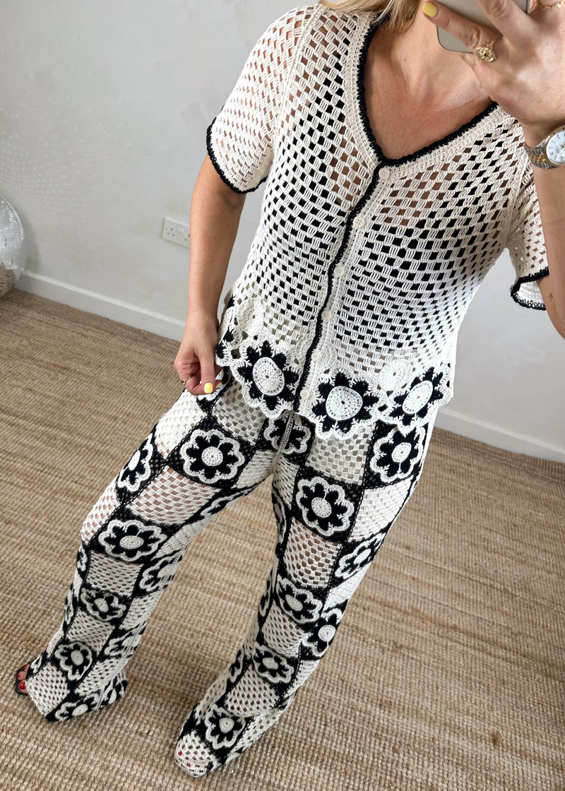 Life is a flower crochet palazzo