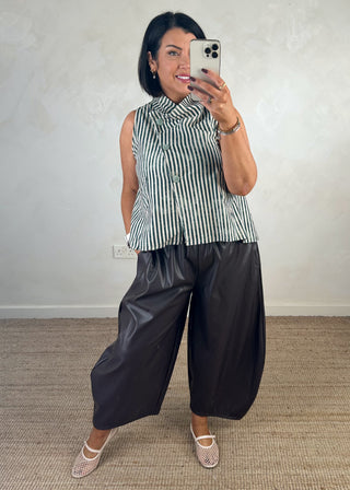Imogen striped waistcoat - Teal