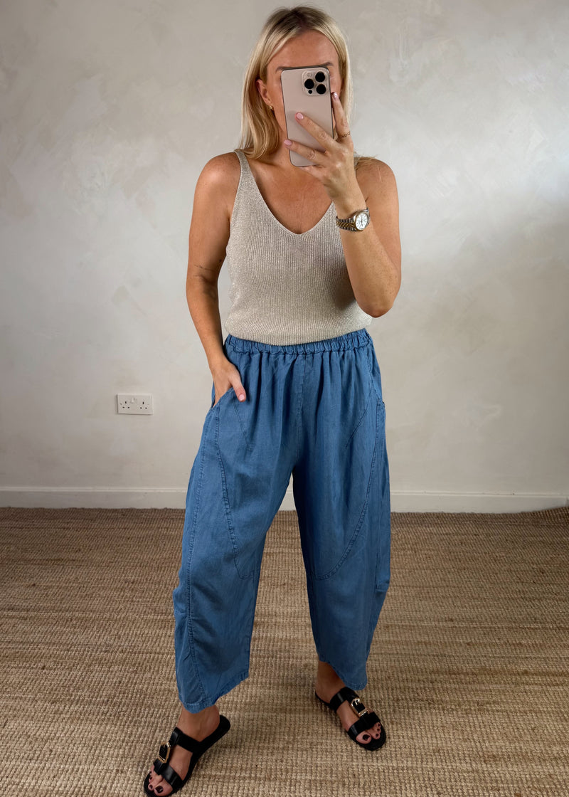 Carmel denim trouser - mid