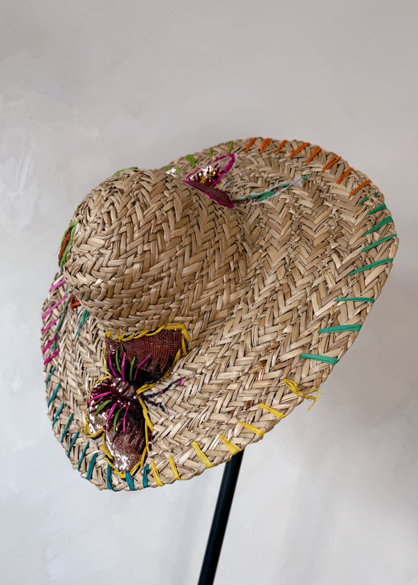 Butterfly straw hat