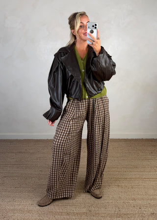 Austen biker jacket - Chocolate