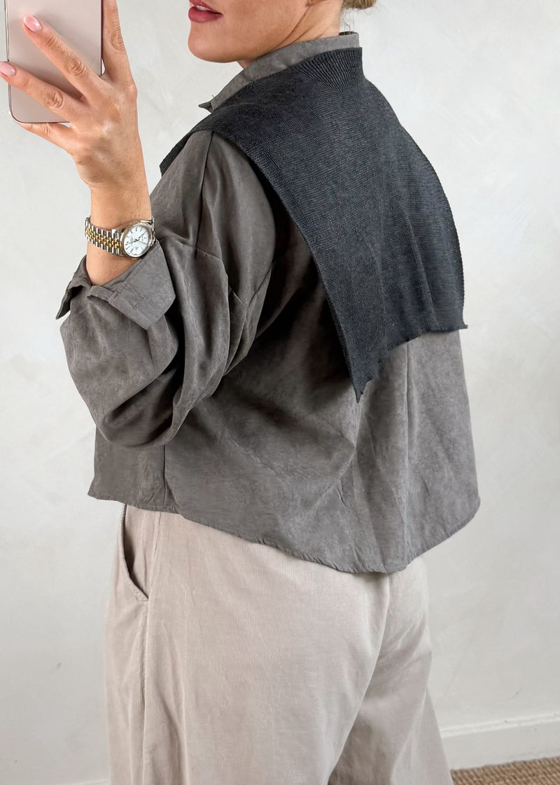 Heritage double shirt knit - slate