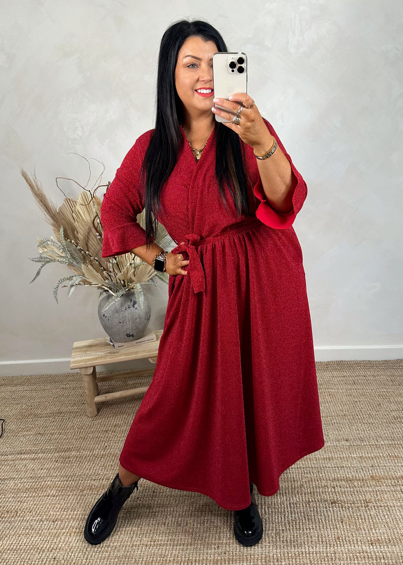 Bonnie wrap dress - red