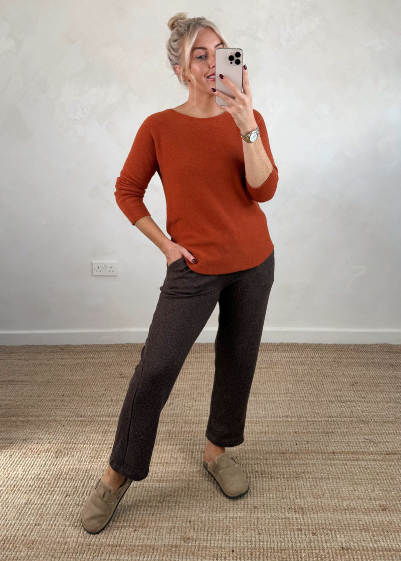 Marl blend jogger - chocolate