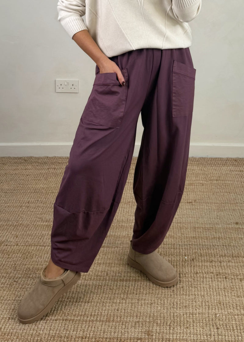Moda casual pants - damson