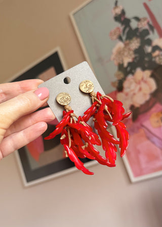 SA earring - red
