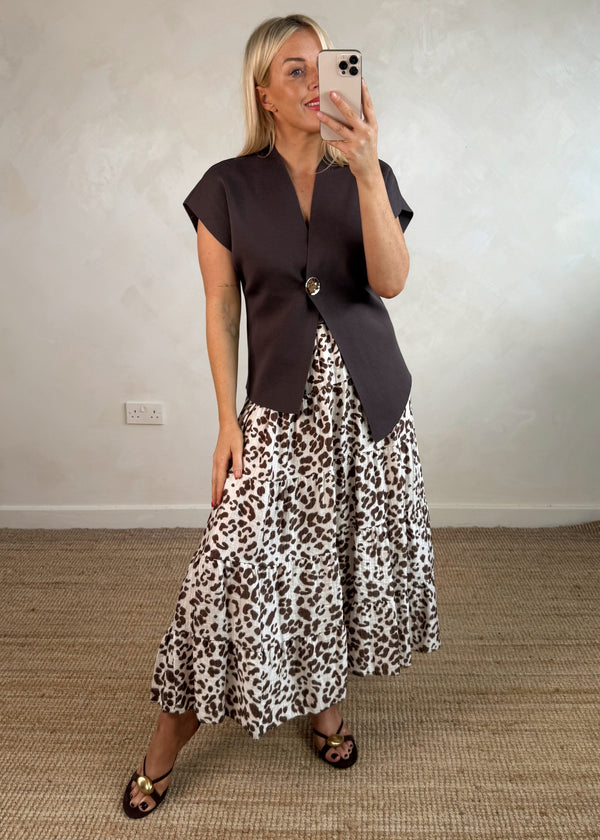 Sabrina button knit - brown