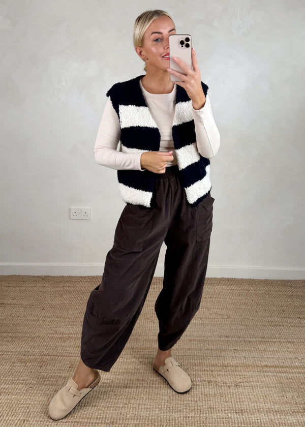 Hal striped knit - navy/cream