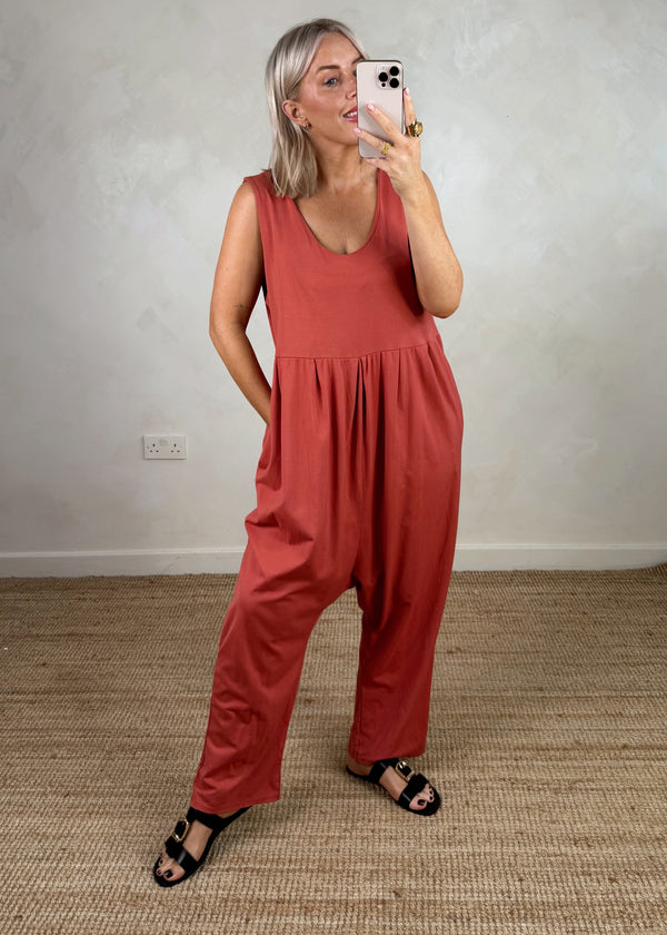 Jett jumpsuit - terracotta