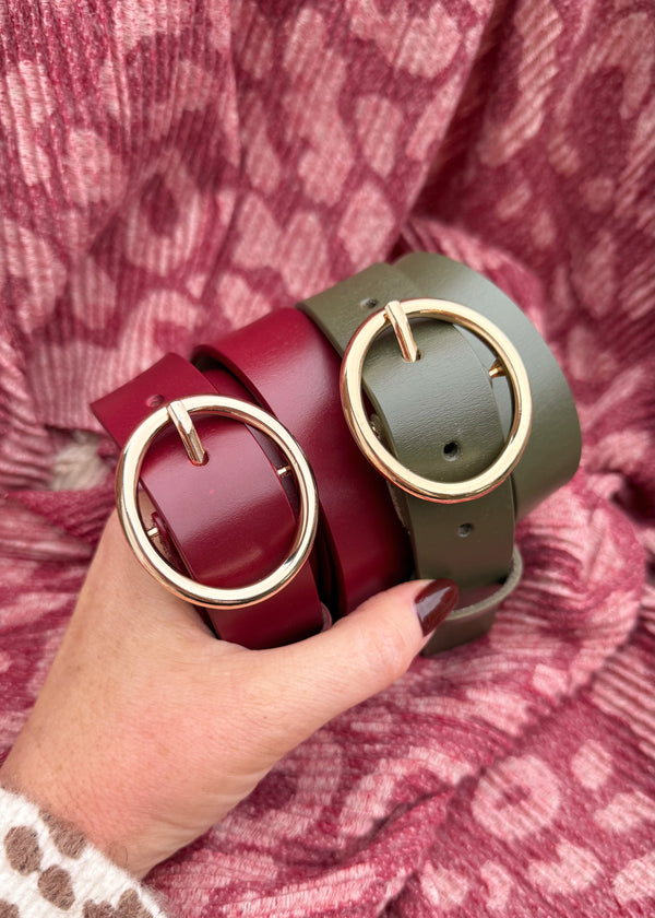 Leather belt - Merlot