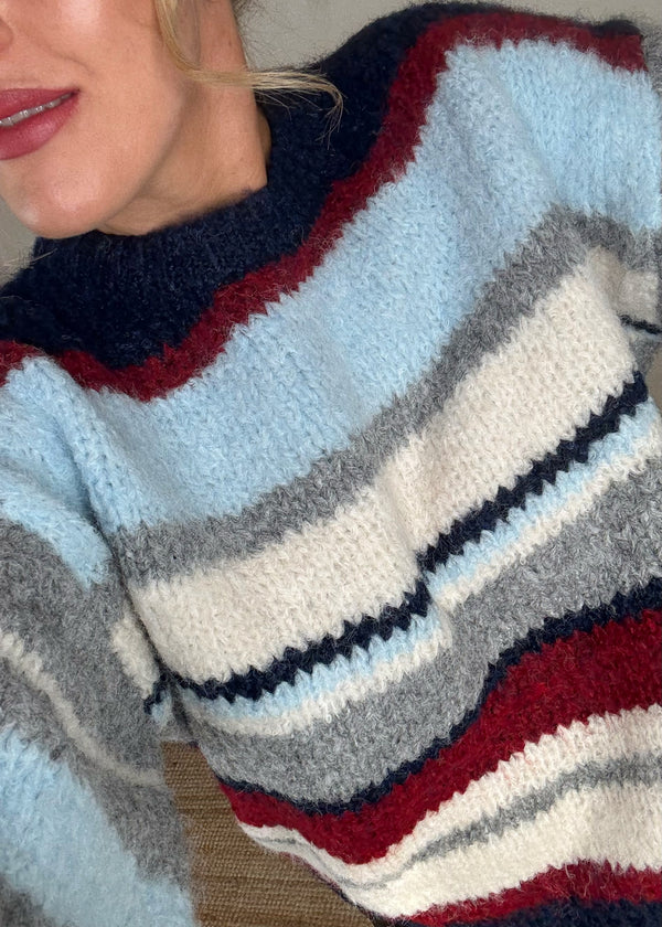 Cobain knit - navy stripe