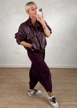 Beau oversized jacket - Merlot