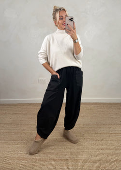 Moda casual pants - black