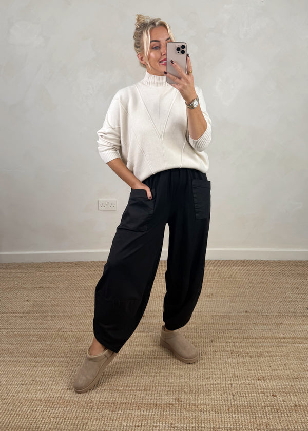 Moda casual pants - black