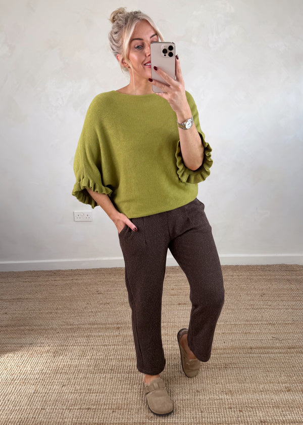 Maddie frill knit - pistachio
