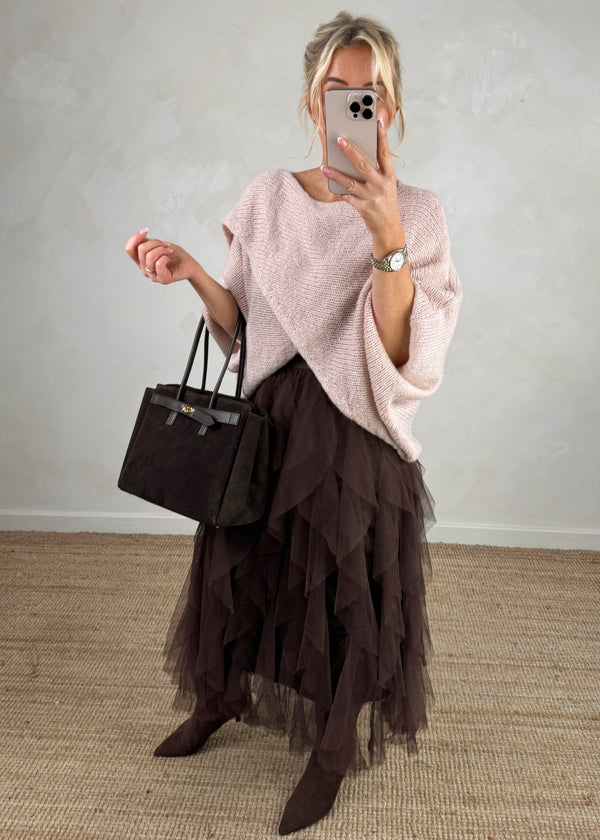 Anais cross front knit - blush