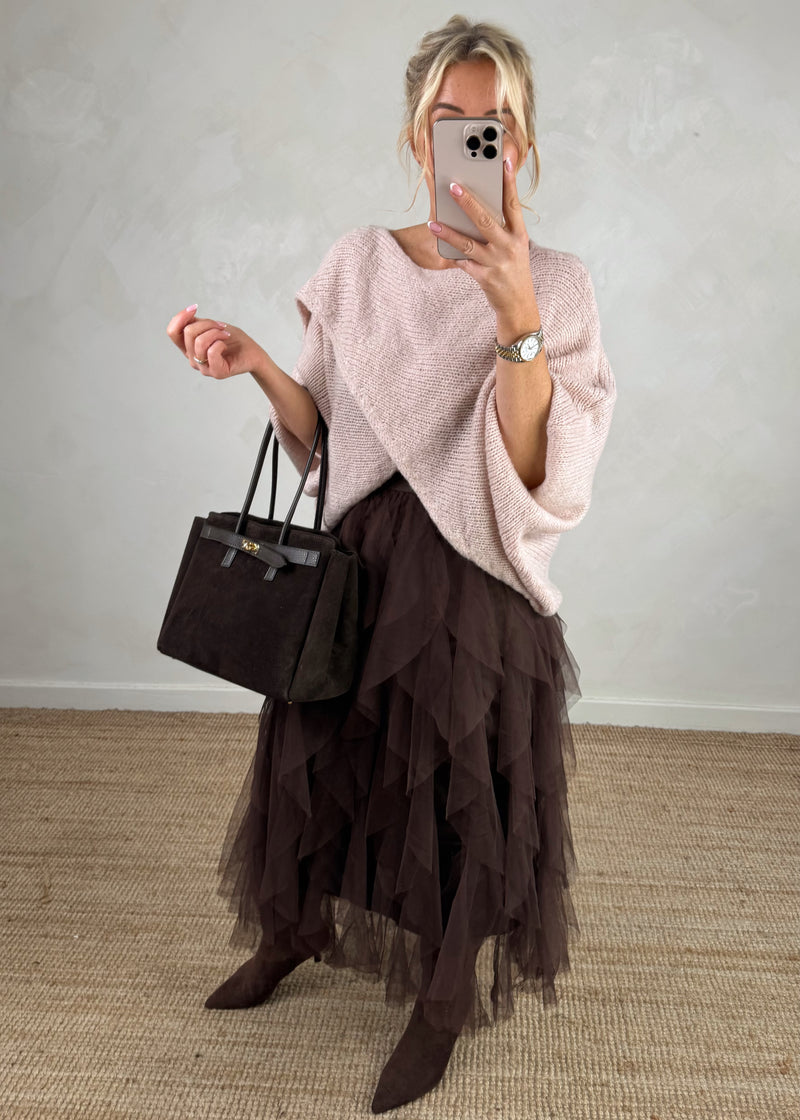 Anais cross front knit - blush