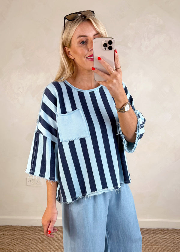 Romie striped sweater - blue