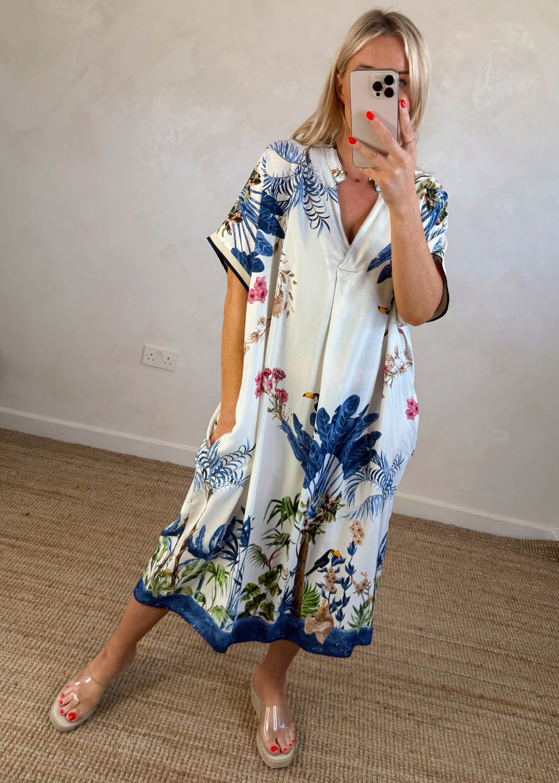 Pippa midi dress - navy feather