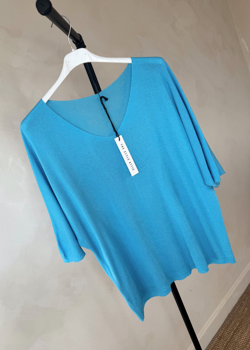 Samara fine knit - cerulean
