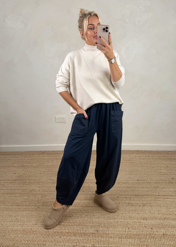 Moda casual pants - navy