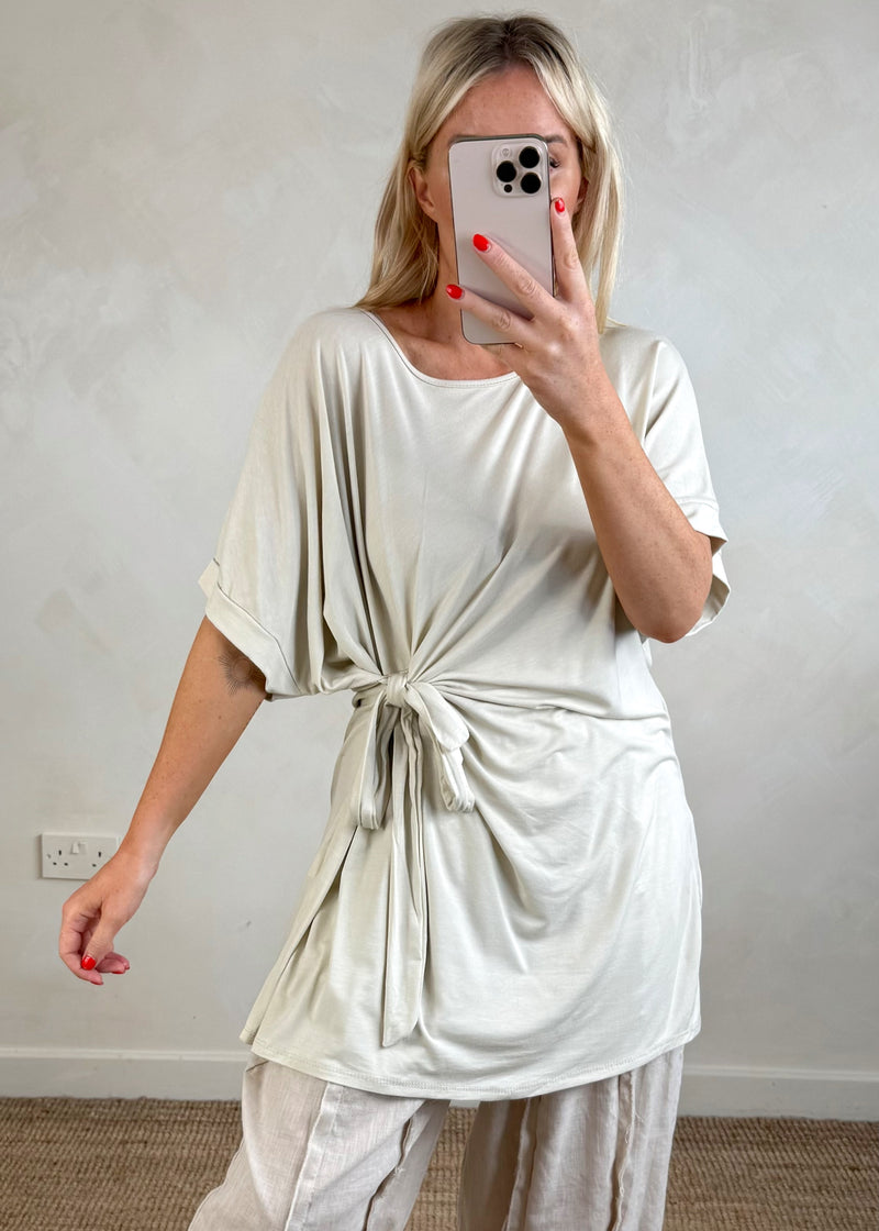 Jane tie top - stone