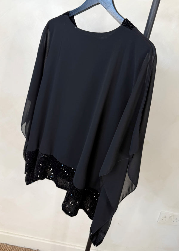 Dasher sequin blouse - black
