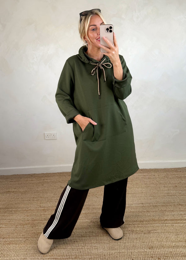 Kent longline hoodie - Khaki