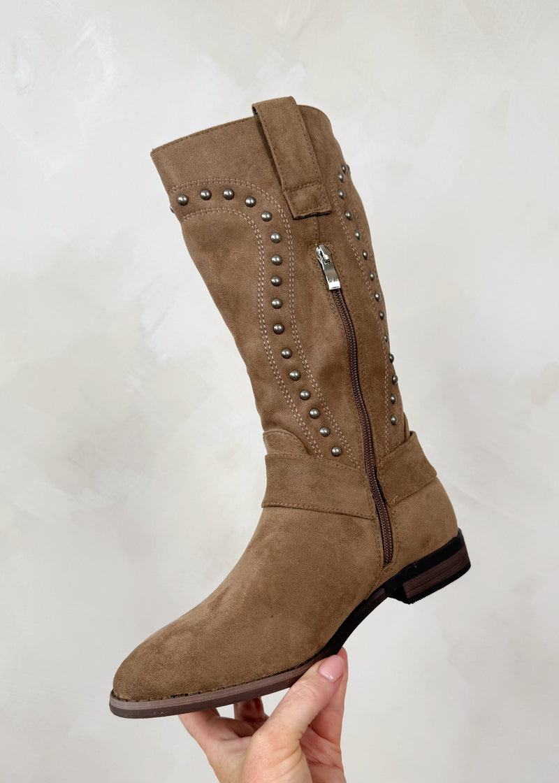Dusty studded boots - mink