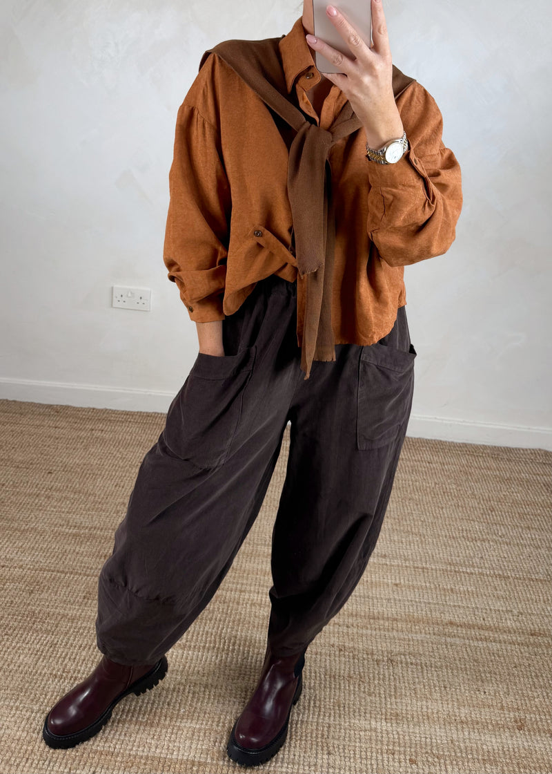 Heritage double shirt knit - rust