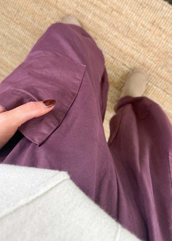Moda casual pants - damson