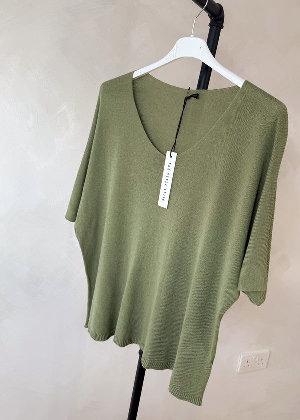 Samara fine knit - khaki