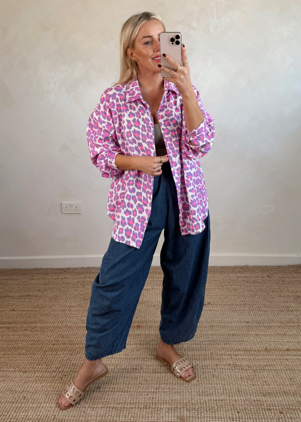 Sammy leopard cheesecloth shirt - one