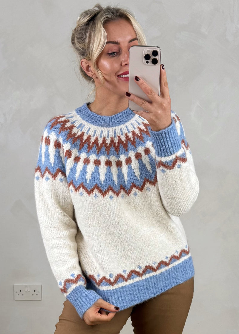 Aspen fair isle knit - cream