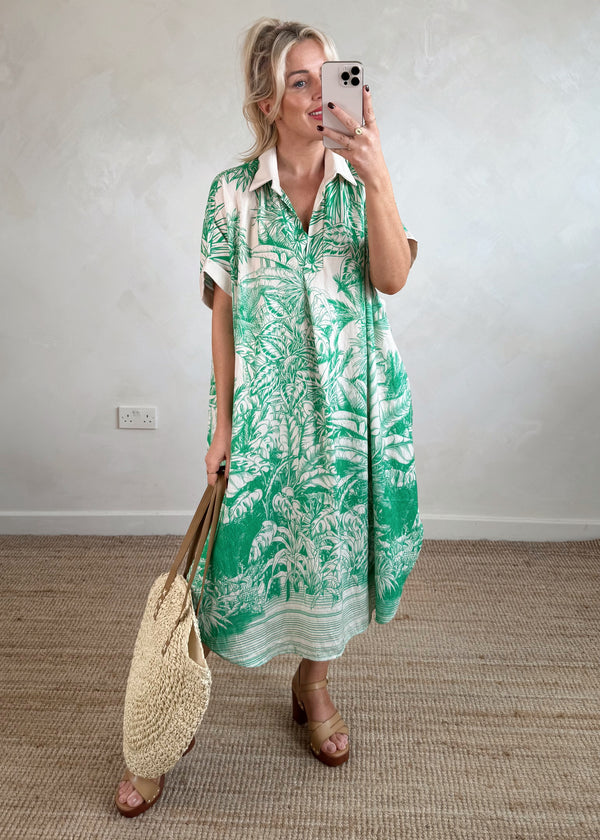 Mangrove midi dress - shamrock