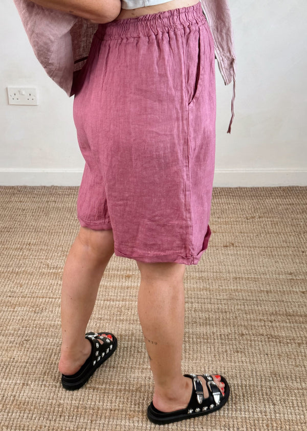 Essie linen shorts - rose