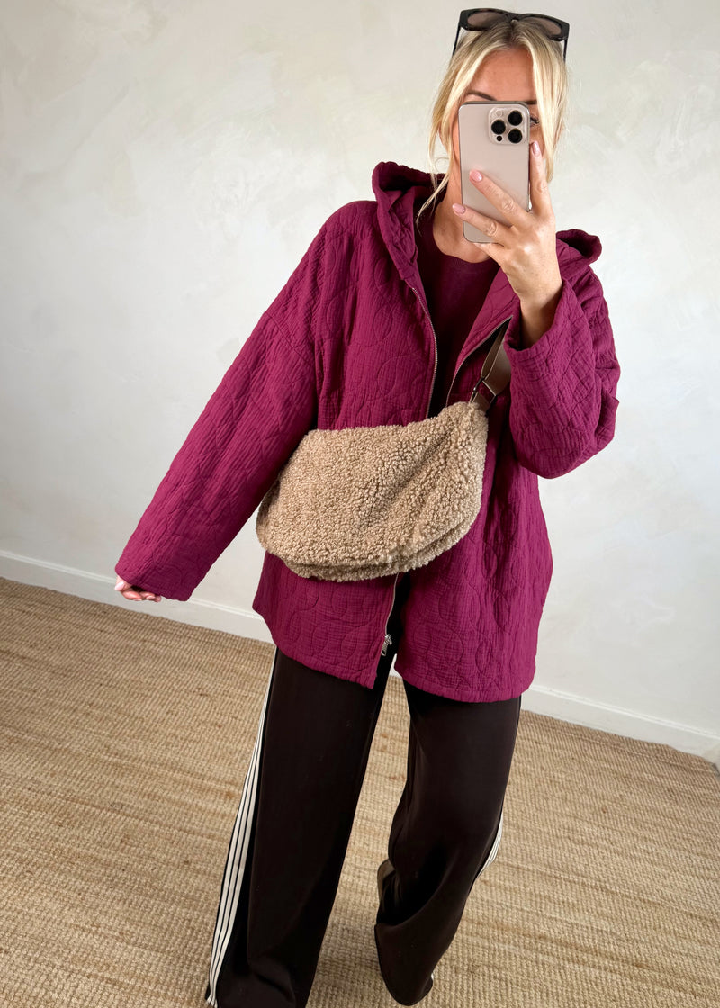 Stanley Hooded jacket - berry