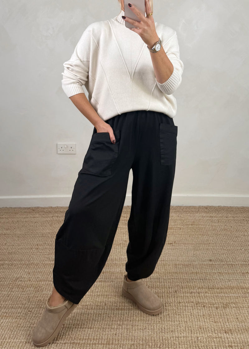 Moda casual pants - black