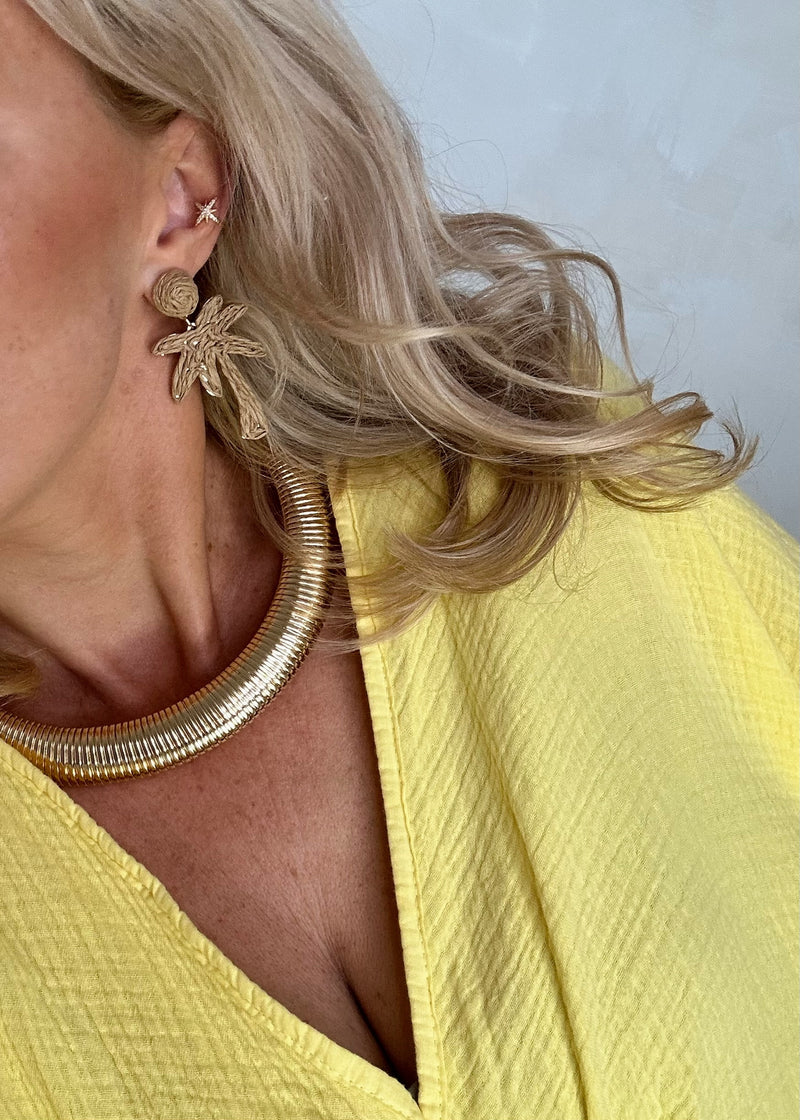 SS25 tubular necklace - gold