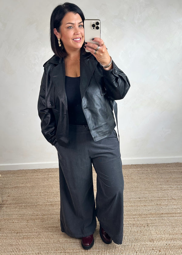 Ella trench coat - black