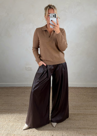 Bonnie collared knit - Camel